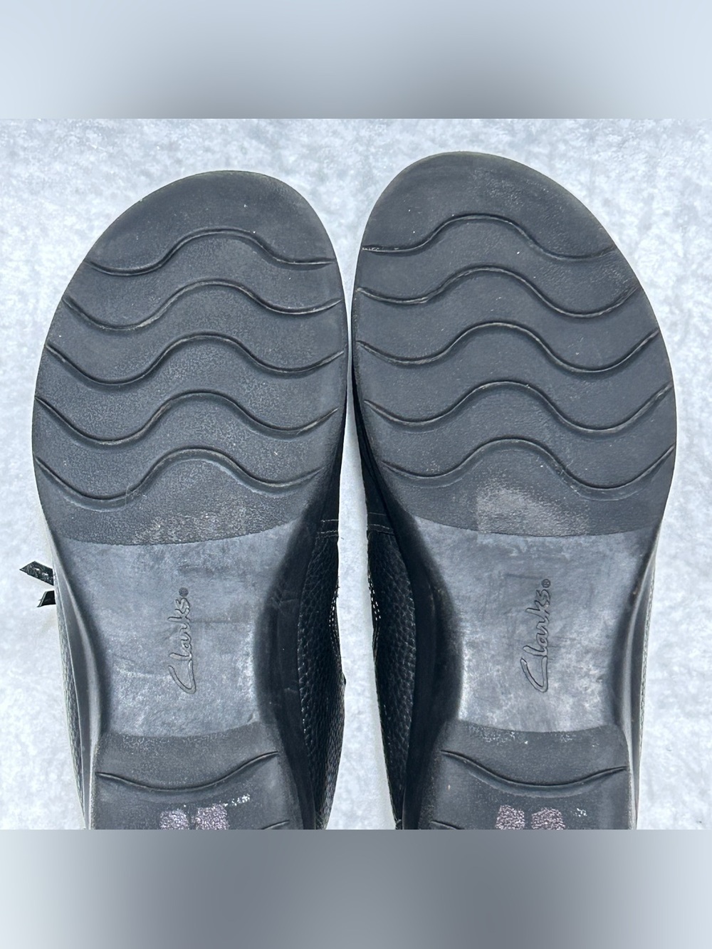 Clarks Womens Black Leather Cheyn Madi Casual Slip On Flats Loafers Shoes SZ 8W - Picture 9 of 11
